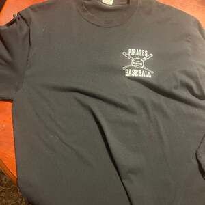 JERZEES XL LONG SLEEVE BLACK SHIRT PIRATES 2006 BASEBALL